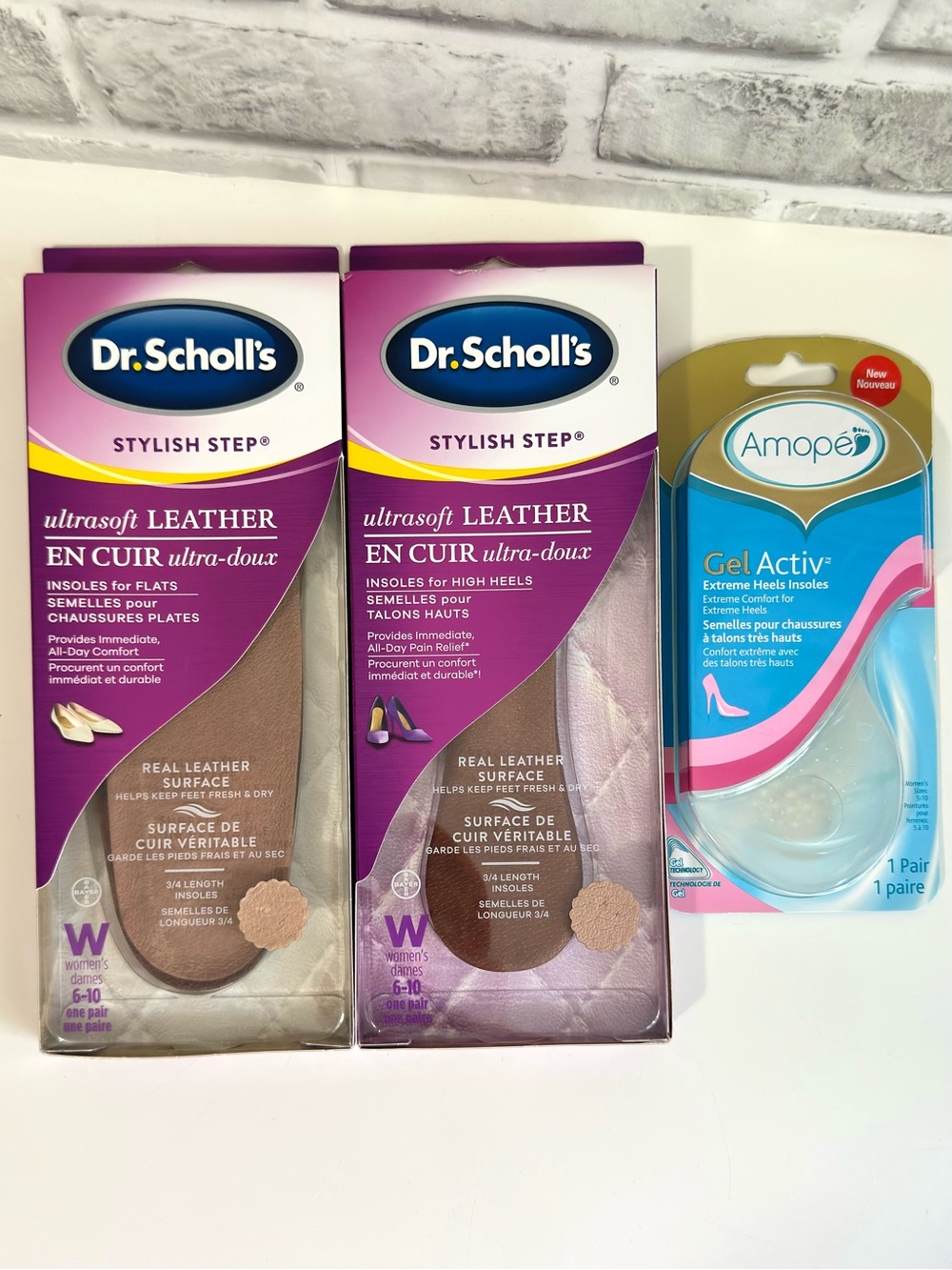 Dr. Scholl's & Amopê Stylish Step and Gel Activ Insoles Flats and Heels